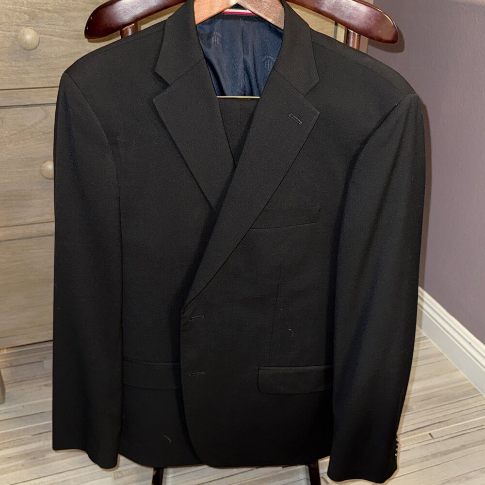 Men's Performance Black Solid Suit - image 1